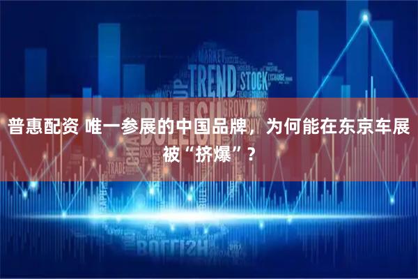 普惠配资 唯一参展的中国品牌，为何能在东京车展被“挤爆”？